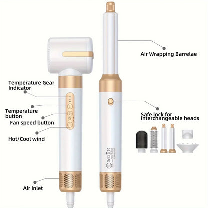 מעצב שיער 7-ב-1 בטכנולוגיית אוויר חם – ייבוש ועיצוב מהיר ללא נזק